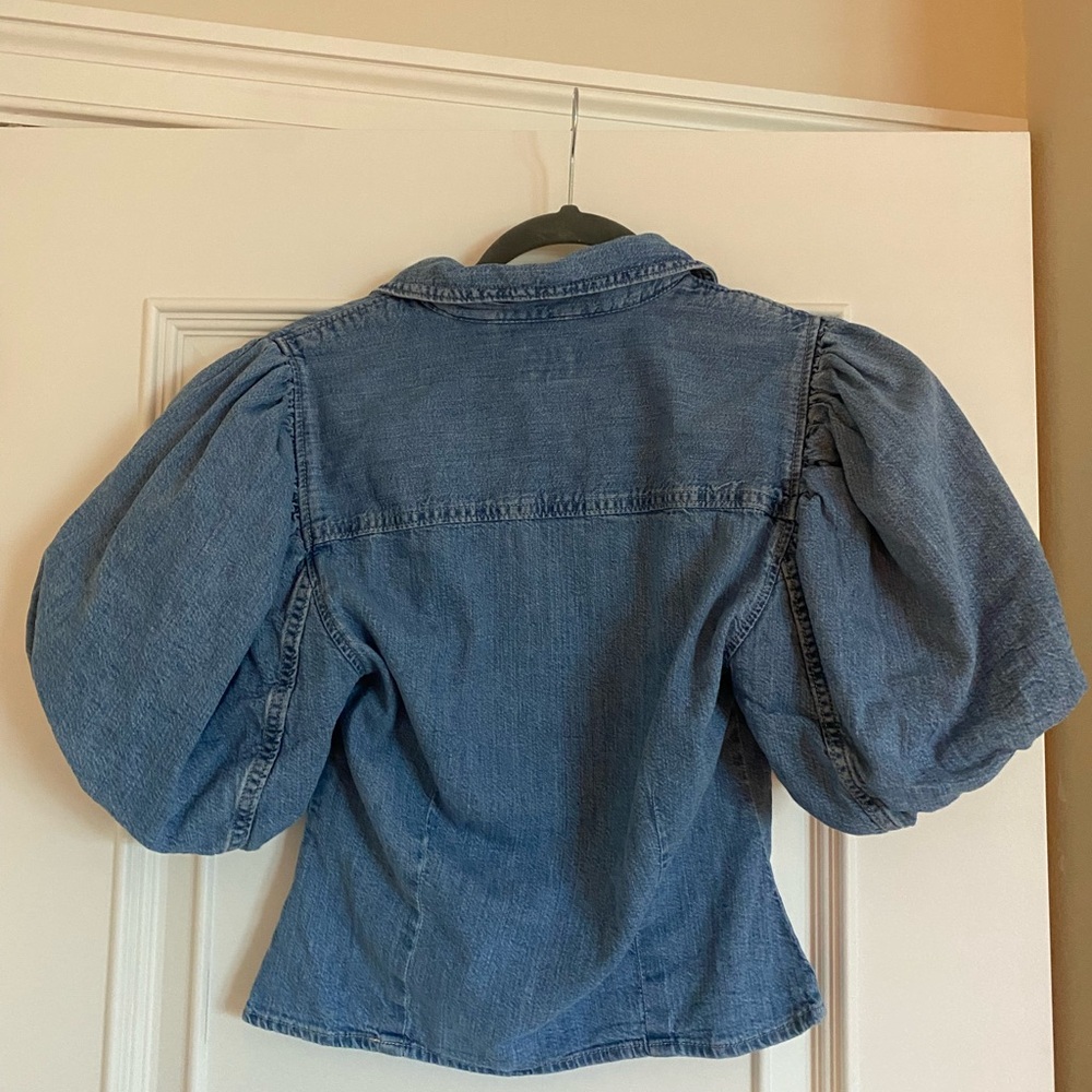 Levi’s Roxy Puff Sleeve Button Up Blouse - Picture 6 of 8